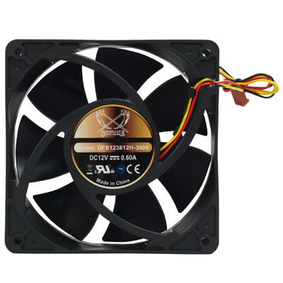 Scythe ULTRA KAZE 120mm x 120mm x 38mm High-Speed Case Cooling Fan DFS123812 - Perfect for PC Gaming Rigs, Workstations, and Server Cooling Systems