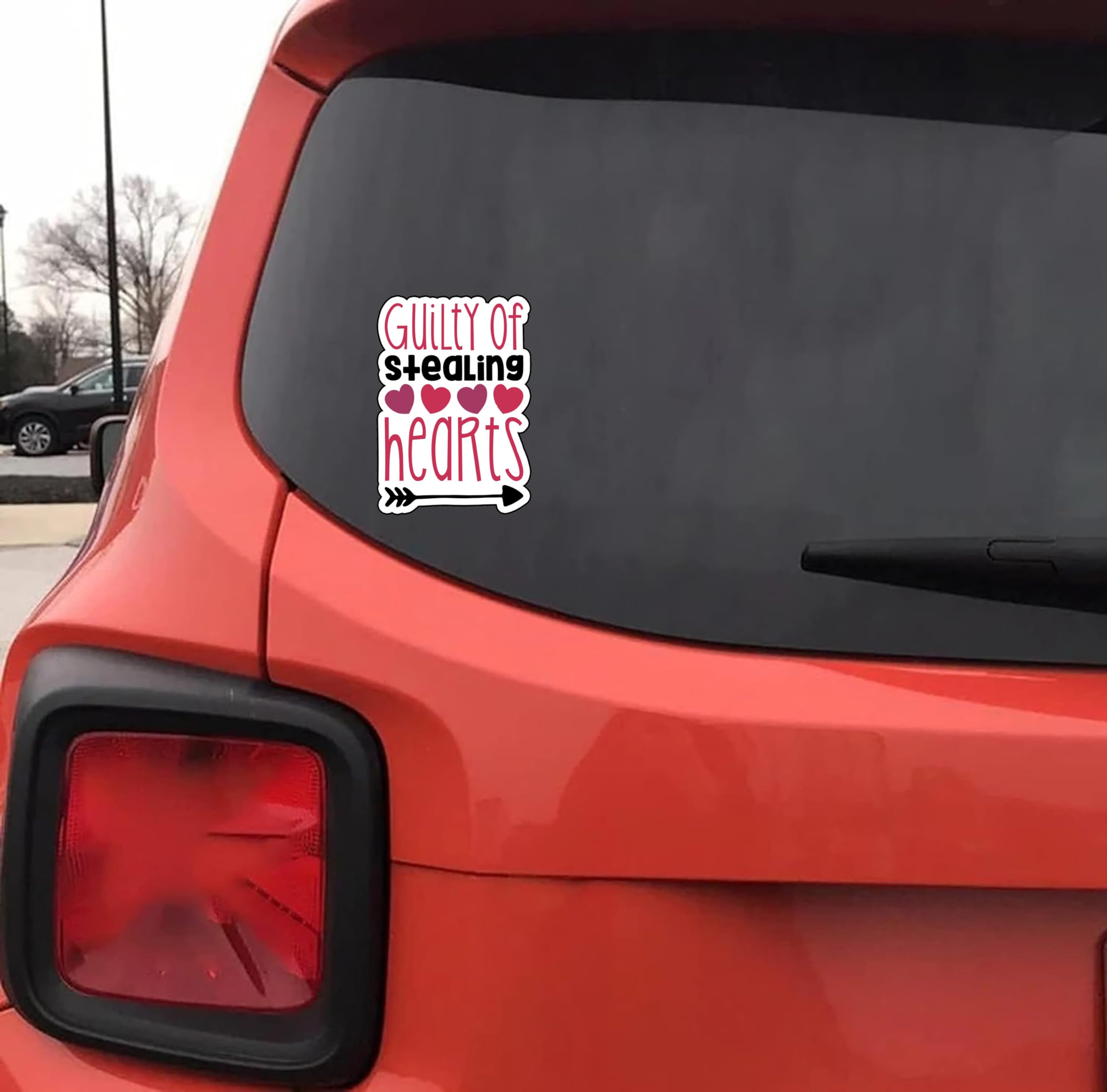 Guilty of Stealing Hearts 6-Inch Vinyl Decal Sticker - Durable Waterproof Weatherproof Adhesive for Laptops, Cars, Water Bottles, Notebooks | Perfect for DIY Decor, Personalizing Devices & Gifts