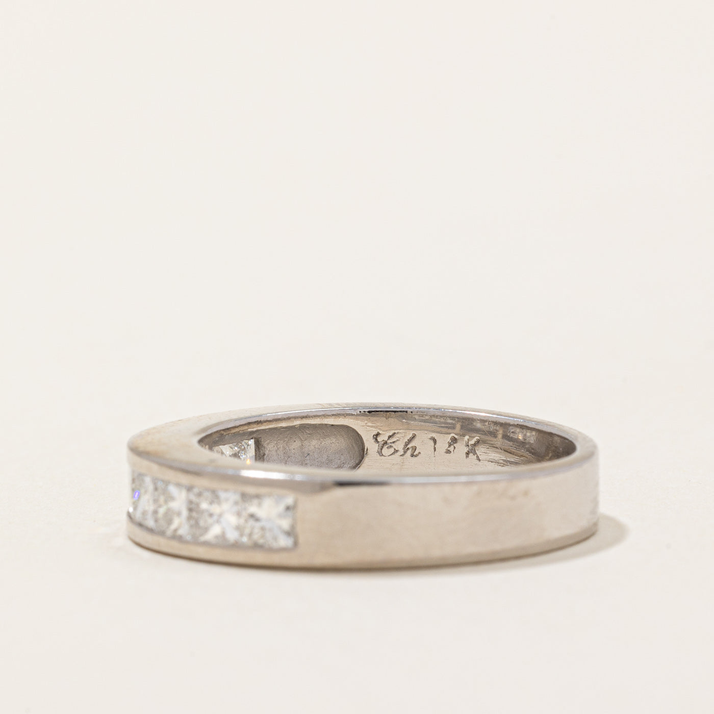 Princess Cut Diamond Semi Eternity Band Ring - 0.93ctw Size 6 | Perfect for Anniversary Gifts, Engagement Rings & Wedding Bands | Elegant Jewelry for Women
