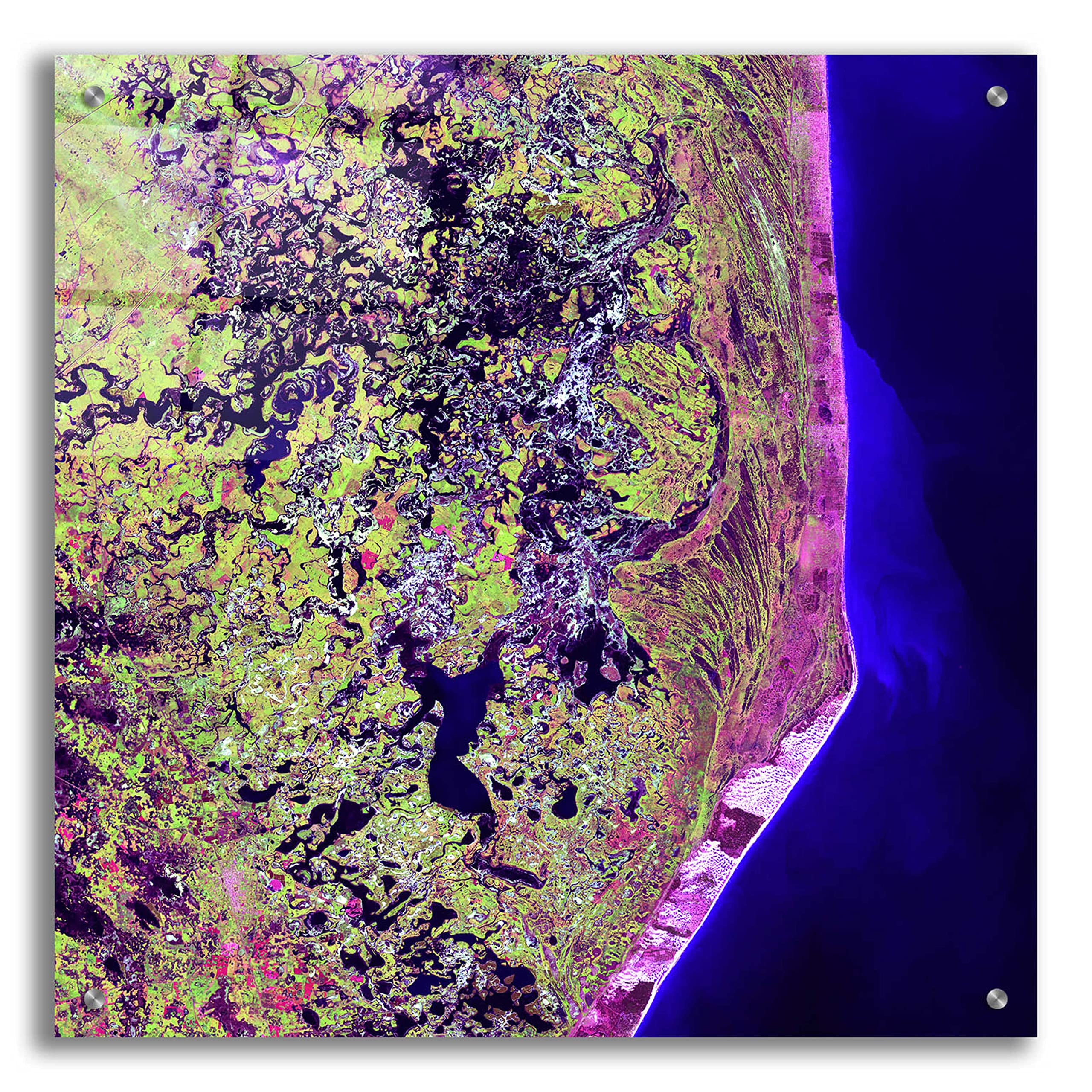 Epic Art 'Earth as Art: Cabo San Antonio' Acrylic Glass Wall Art - 24x24 Inch Modern Home Decor - Perfect for Living Room, Bedroom & Office Spaces