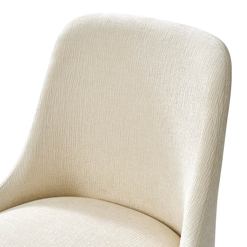 Zara Dining Chairs Set of 2/4/6 - Modern Curved Backrest with Natural Wood Legs & Plush Cushion - Perfect for Kitchen, Dining Room, or Breakfast Nook
