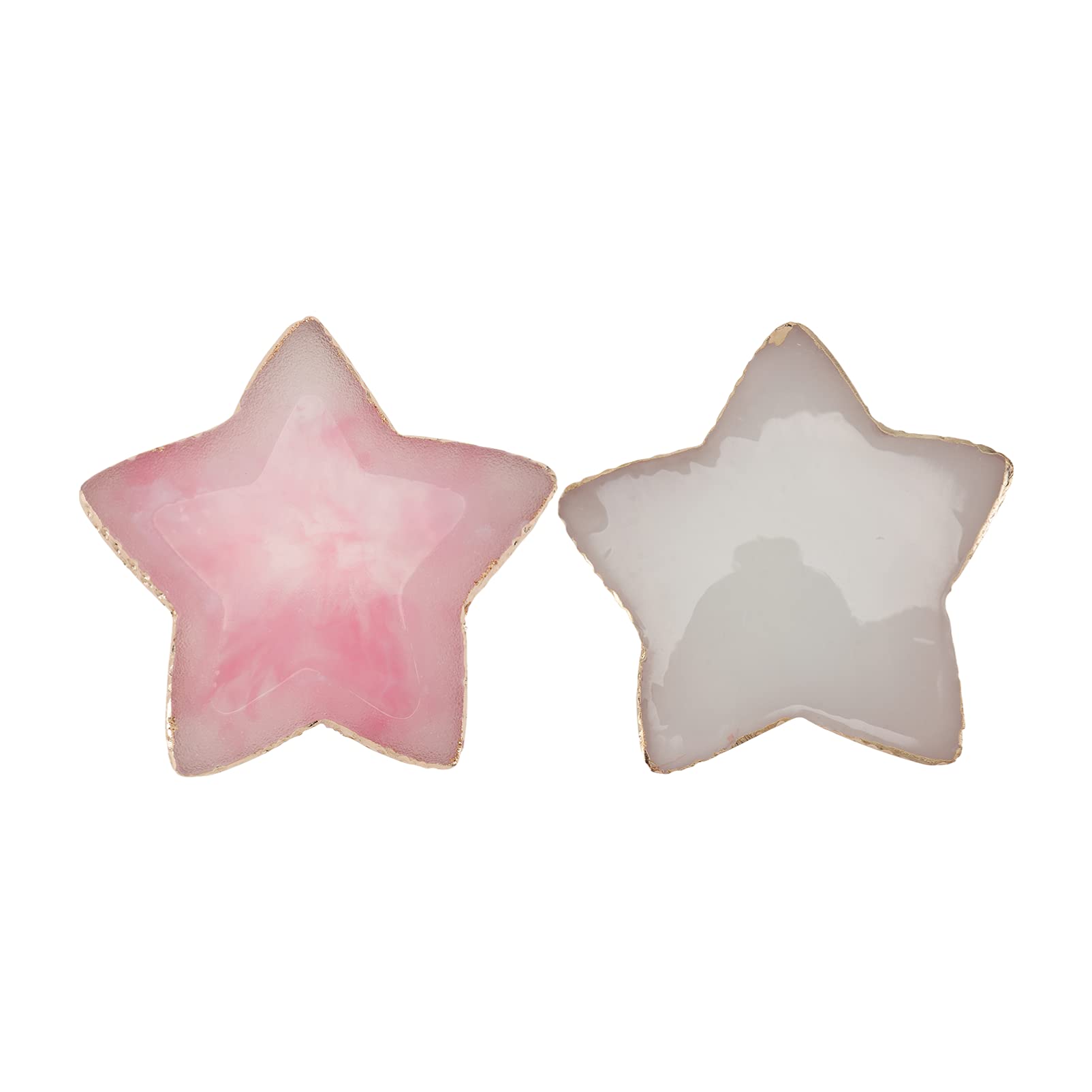 OSALADI 2-Piece Star Shaped Resin Nail Art Palette - Gel Polish Color Mixing Plate for DIY Nails, Makeup & Craft Painting - Perfect for Nail Salon & Home Manicure (Great for Nail Art Design, Acrylic Mixing & Beauty Professionals)