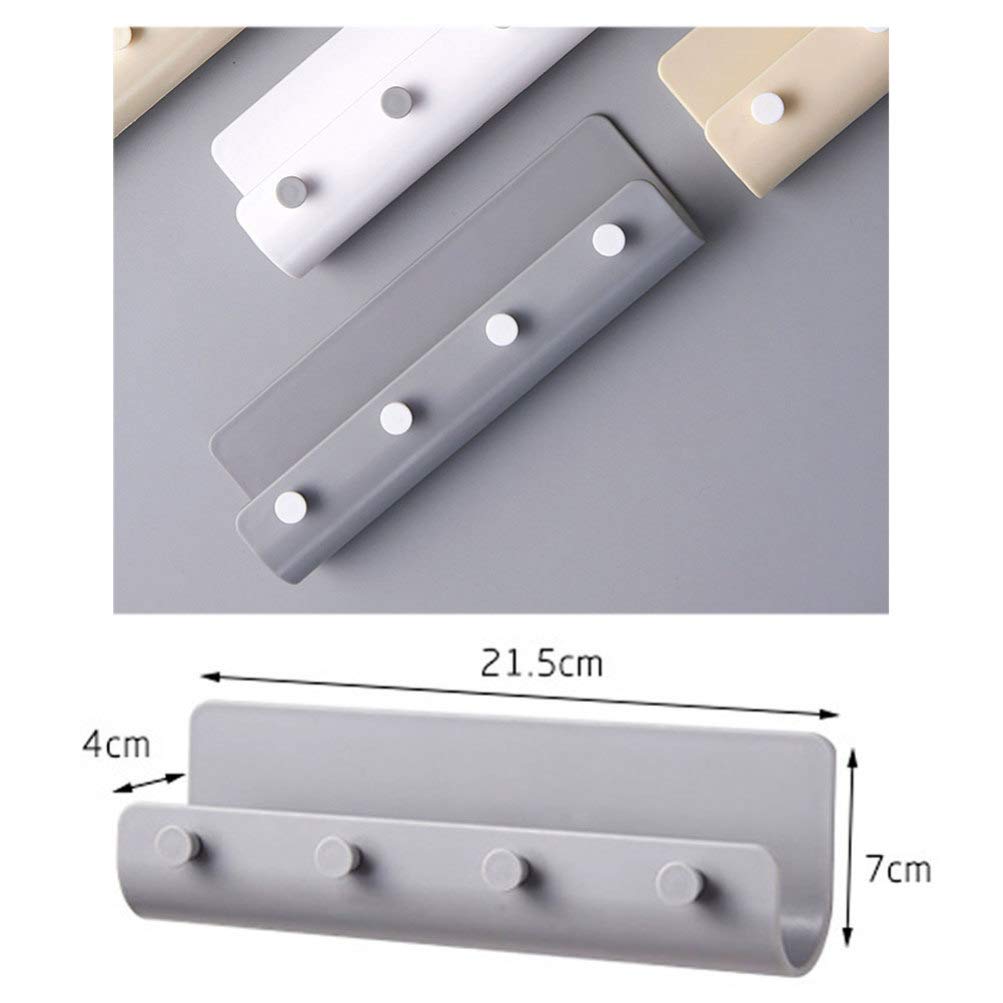 BESPORTBLE Adhesive Coat Rack Hooks 2pcs - Wall Mounted for Kitchen & Closet Storage