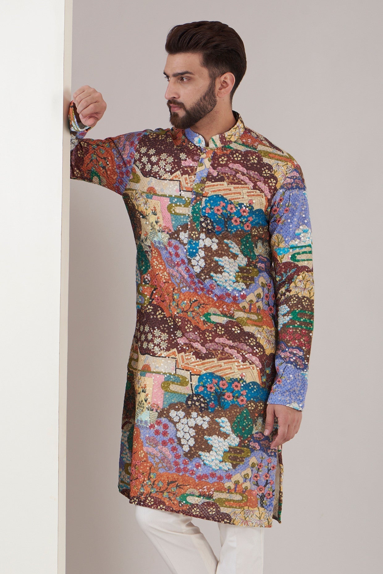 Exquisite Embroidered Kurta for Women - Elegant Traditional Indian Tunic Top - Perfect for Festivals, Weddings & Casual Wear
