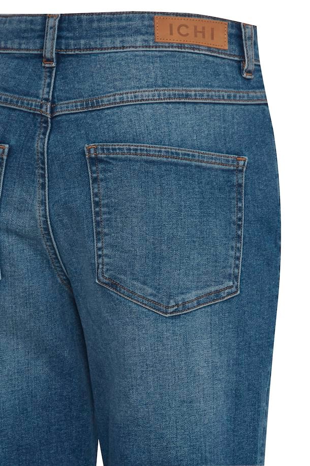 Iggy Straight Leg Cropped Jeans for Women - Medium Blue Denim Pants | High Waist Slim Fit Jeans | Perfect for Casual Wear, Office Outfits & Weekend Looks
