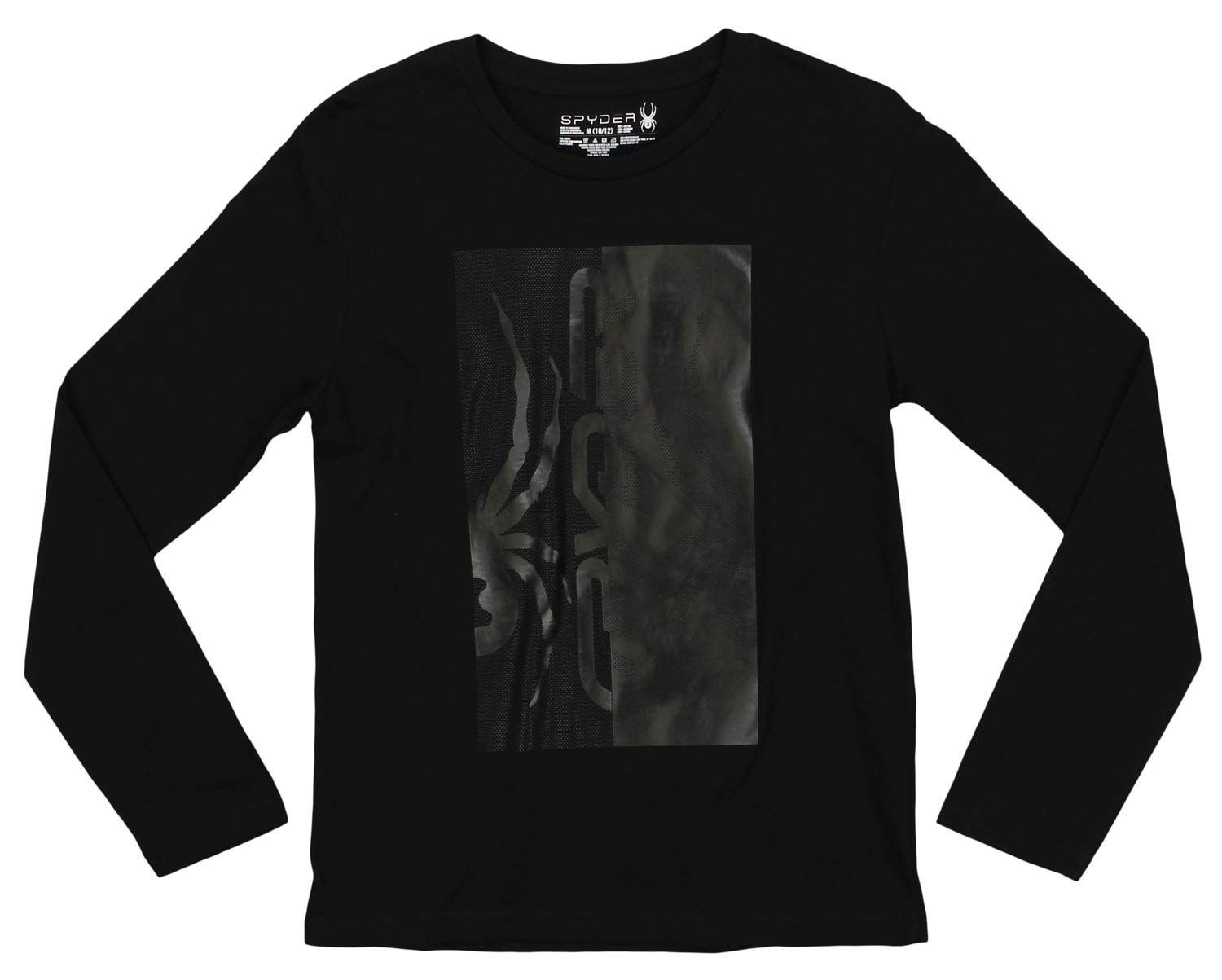 **Spyder Youth Boys Athletic Long Sleeve Graphic Cotton T-Shirt – Comfortable & Stylish Activewear for Sports & Casual Wear**