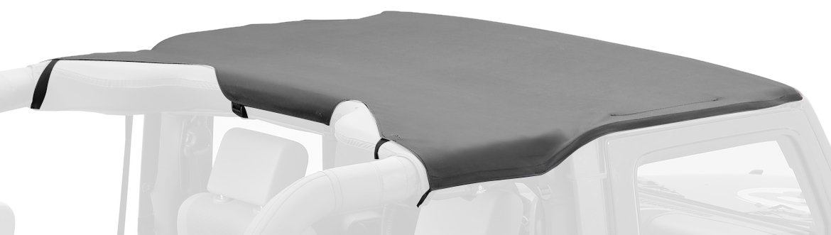 Bestop 52586-35 Black Diamond Header-Style Bikini Top for 2010-2018 Jeep Wrangler JK 2-Door - Water-Resistant & UV-Protected Convertible Top for Off-Roading & Summer Driving