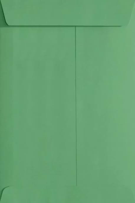 LUXPaper 10 x 13 Open End Envelopes - Self Seal Peel & Press Holiday Green Envelopes (80lb Text Weight, Pack of 500) for Christmas Cards, Business Mailings & Invitations