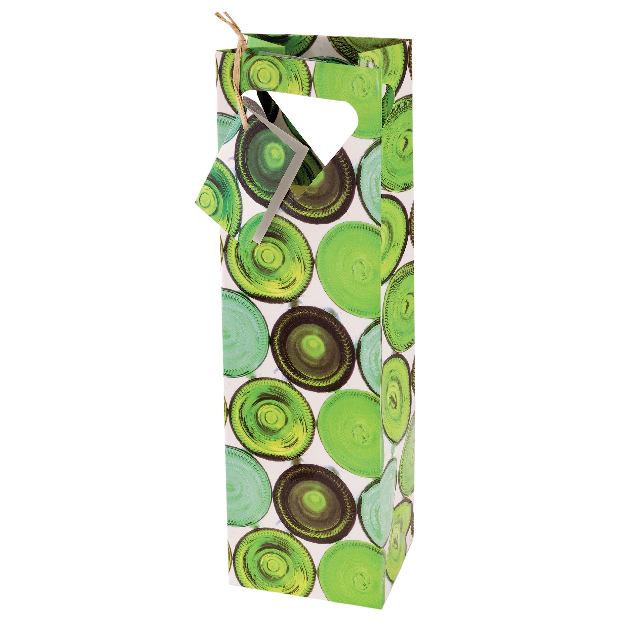 Eco-Friendly Single Bottle Paper Wine Bag - Cakewalk Bottles Green | Perfect for Parties, Weddings & Gifts