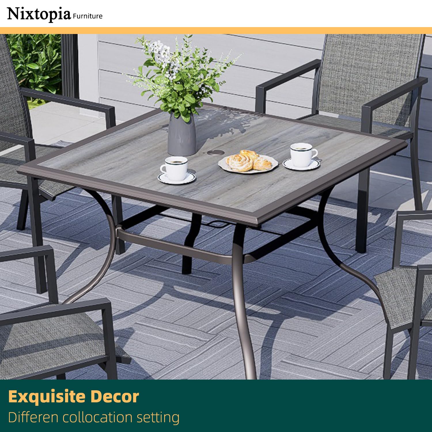 4-Person Outdoor Dining Table - 37