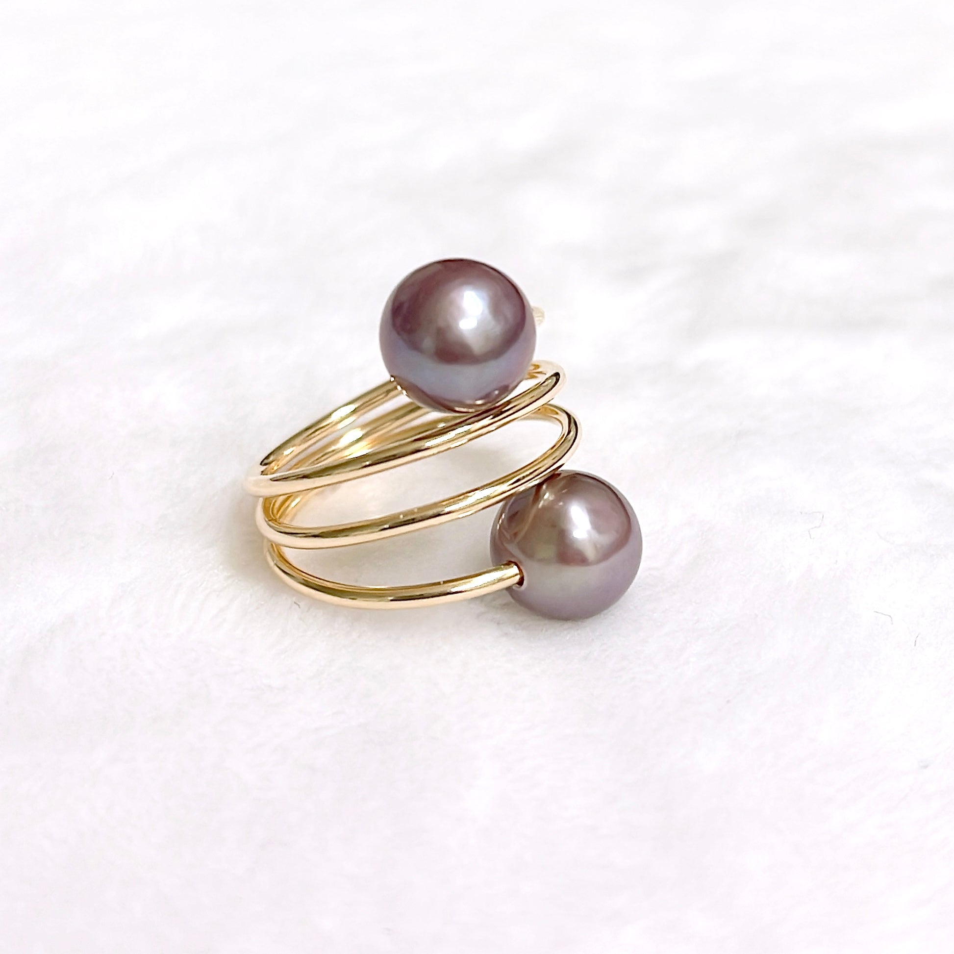 IHILANI Purple Edison Pearls Ring (R217) - Elegant Jewelry for Women, Perfect for Weddings, Parties & Special Occasions