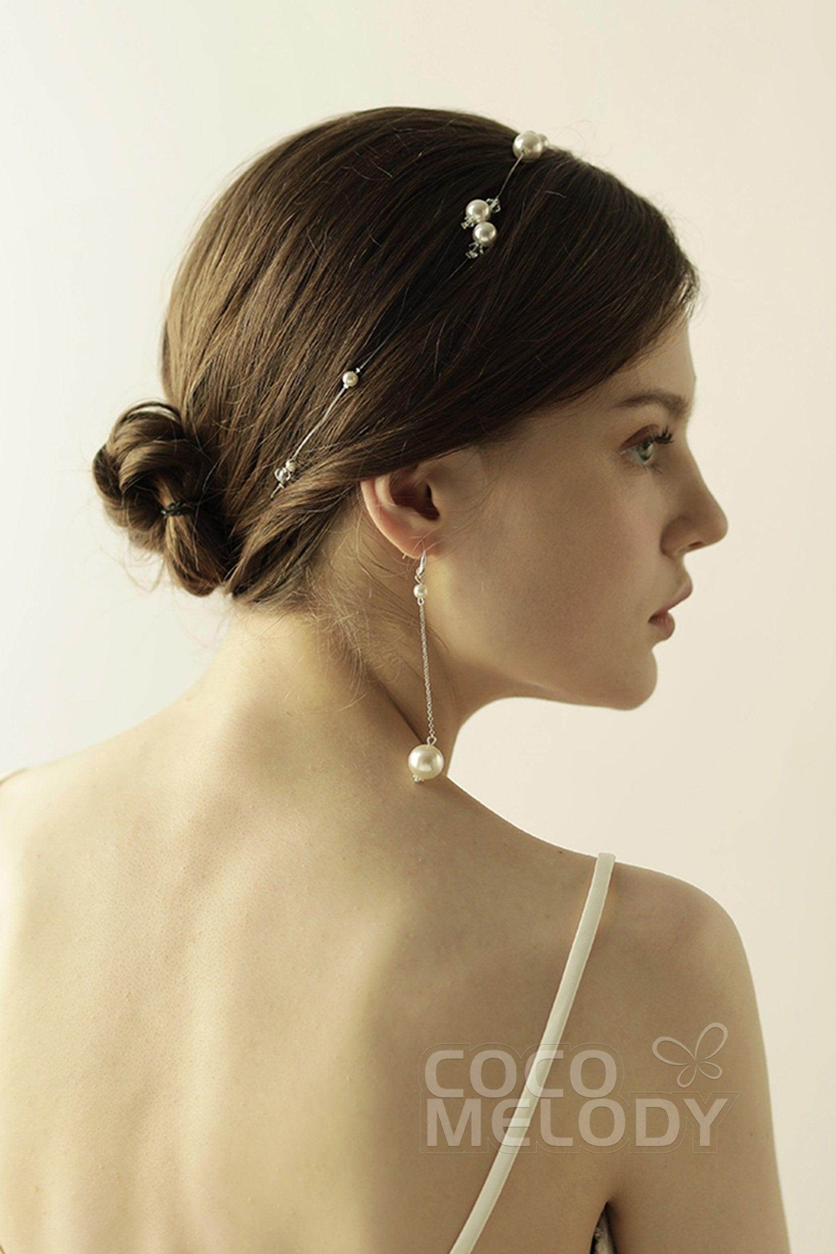 Elegant Imitation Pearl Headband & Earrings Set CY0050 - Vintage Bridal Hair Accessories for Weddings, Prom, and Special Occasions