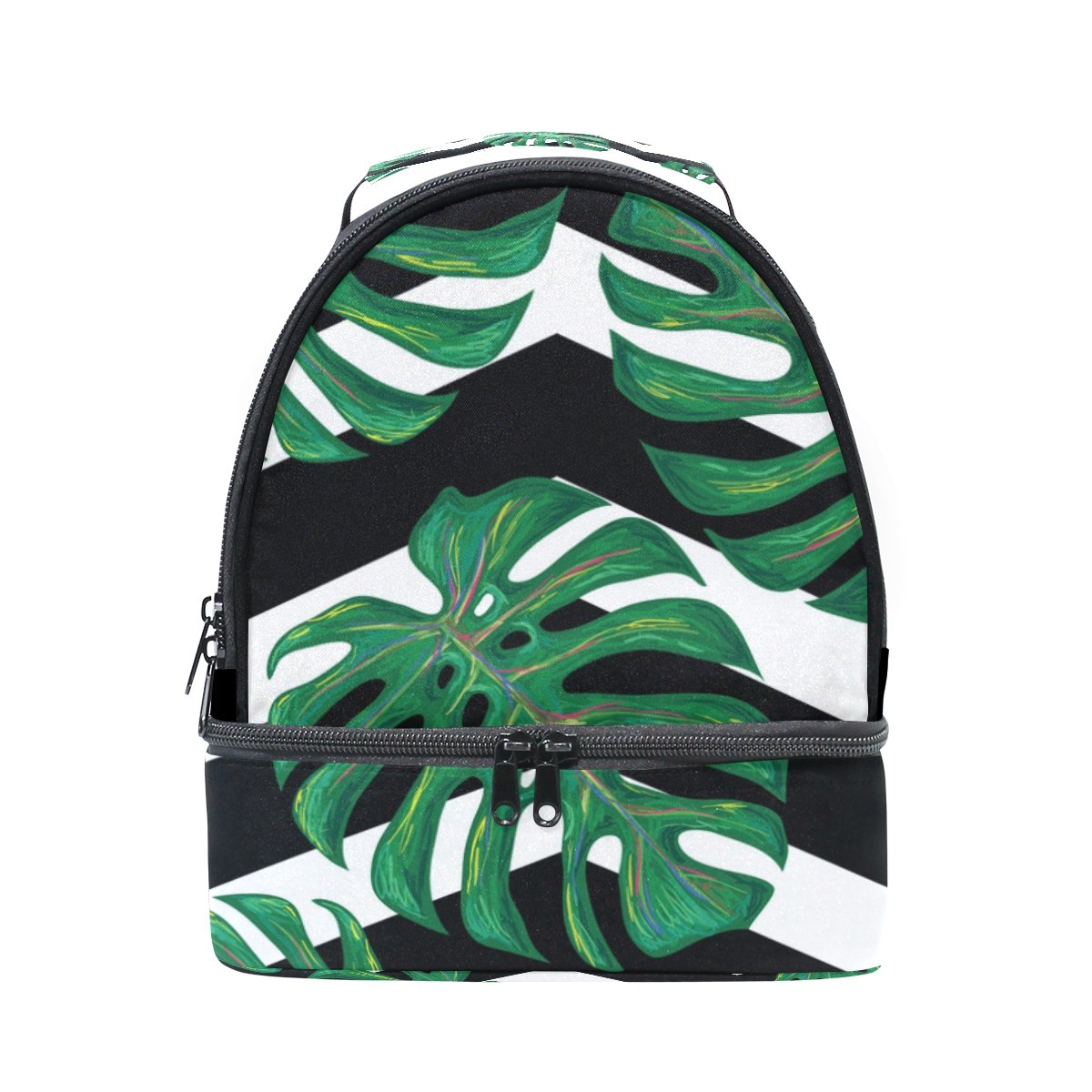 GIOVANNIOR Insulated Lunch Box - Tropical Monstera Leaves Design, Leak-Proof Cooler Bag for School, Office & Picnic | Perfect for Men & Women | Eco-Friendly & Reusable