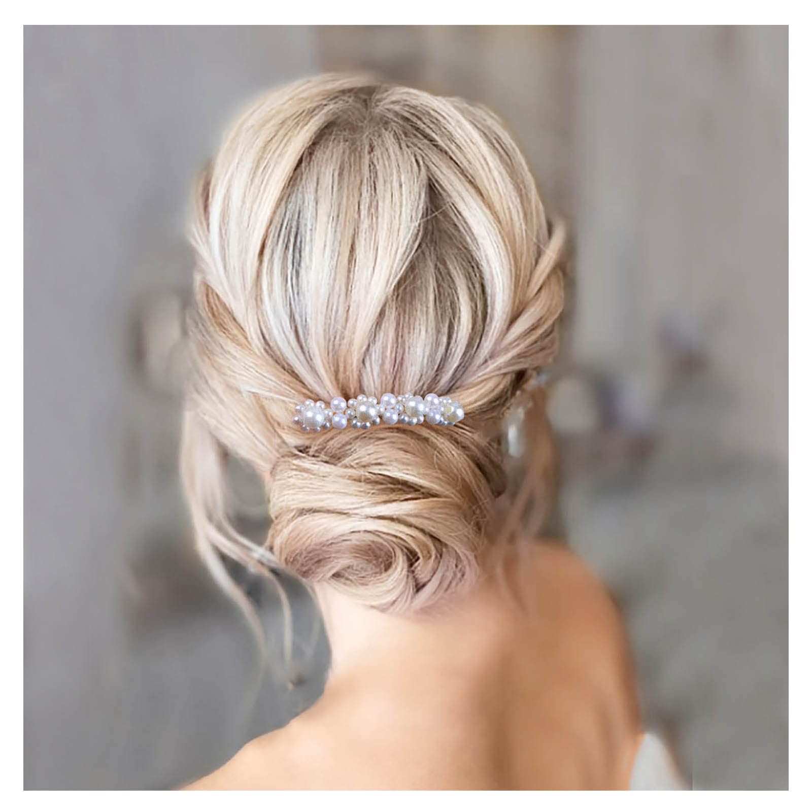 Vintage French Pearl Bridal Hair Comb - Elegant Side Hairpiece for Women & Girls | Wedding, Prom, Bridal Shower, and Special Occasion Accessory