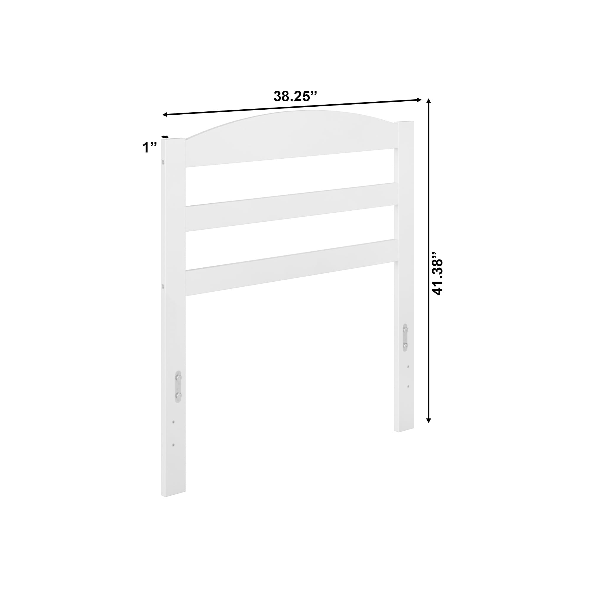 AFI Warren Twin Size Wood Headboard with USB Charging Port - White - Perfect for Bedroom, Guest Room & Dorm Decor