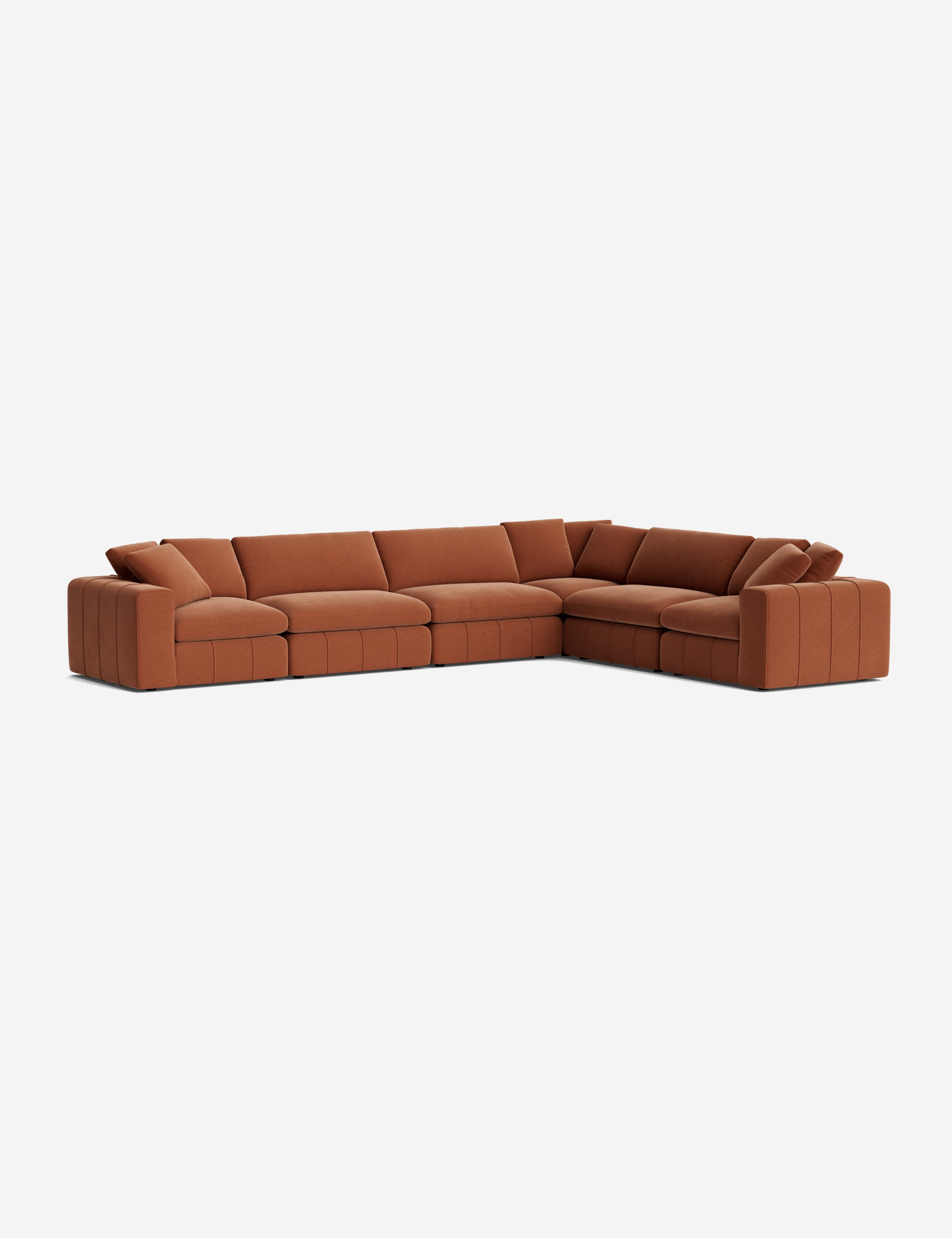 Capella Modular Corner Sectional Sofa - Modern L-Shaped Couch with Reversible Chaise, Soft Fabric Upholstery for Living Room, Family Room & Home Theater Comfort