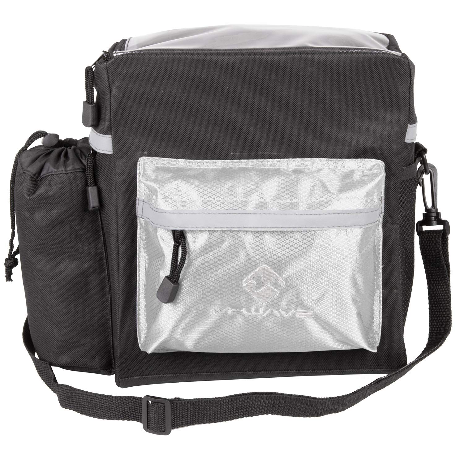 M-Wave Waterproof Bicycle Handlebar Bag - Durable Cycling Storage for Phone, Keys & Essentials - Perfect for Commuting, Road & Mountain Biking