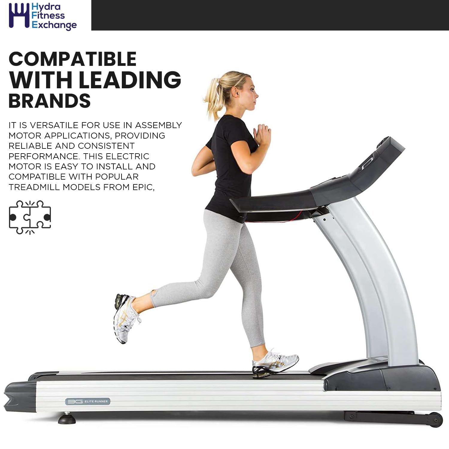 2.80 HP DC Drive Motor with Flywheel - Heavy Duty Permanent Magnet Treadmill Motor for Smooth Operation & Easy Replacement (P/N 286075 & 295730) - Compatible with HealthRider, Gold's Gym H55T - Perfect for Home Gym Treadmill Repairs & Maintenance