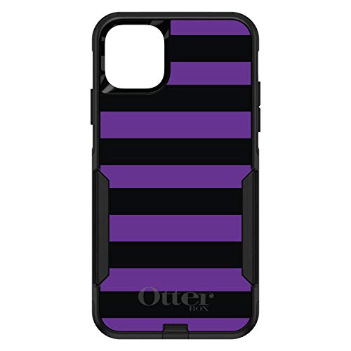 Black & Purple Bold Horizontal Stripes On Black Case