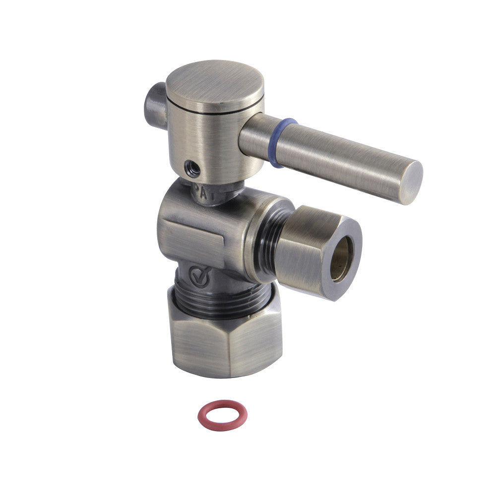 Kingston Brass CC53300DL Quarter Turn Valve (5/8 X 3/8 OD Compression) Matte Black - Durable Water Supply Valve for Faucets, Toilets & Appliances