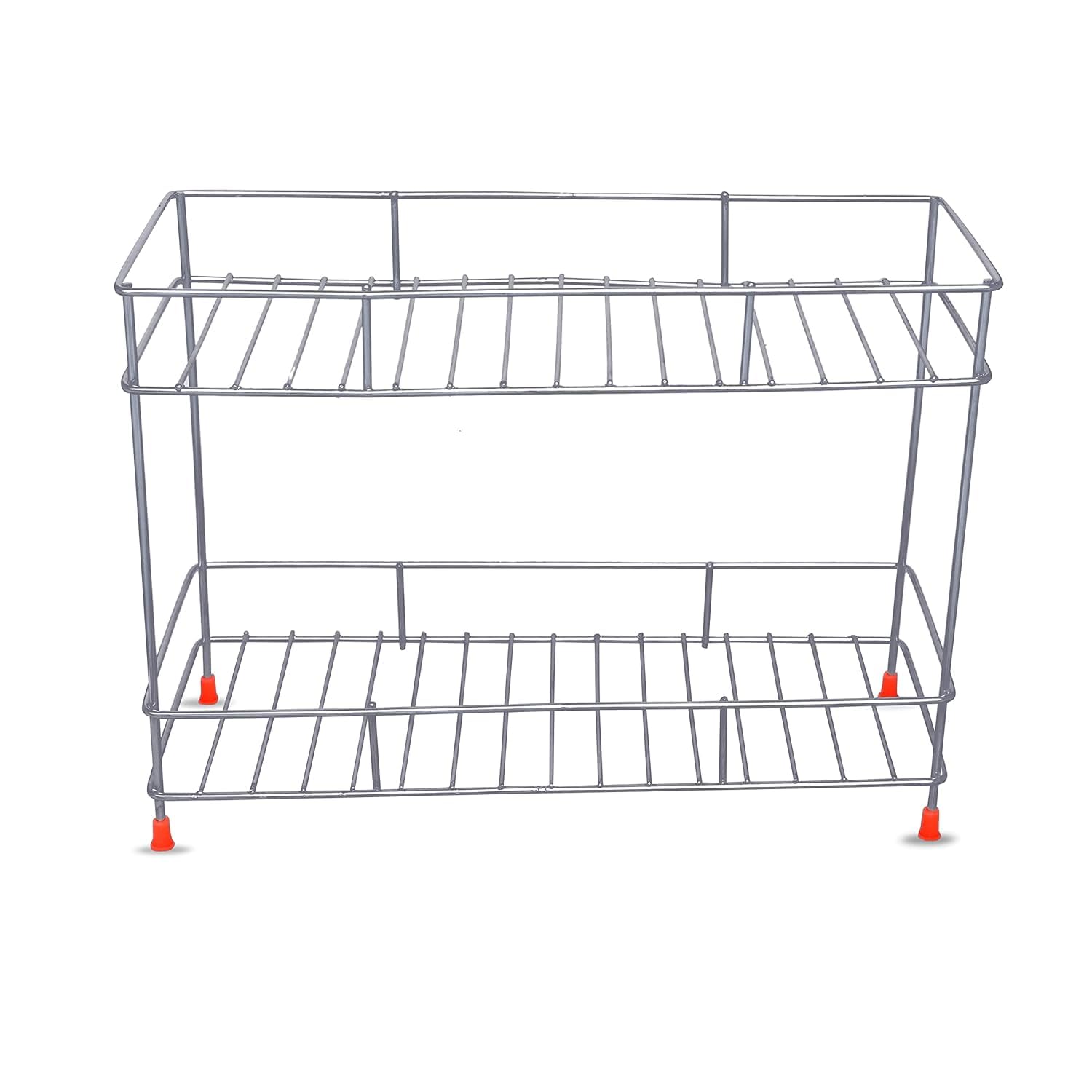 CR18 COLLECTION Premium 2-Tier Kitchen Storage Rack - Space Saving Organizer for Kitchen, Office & Home - Durable Metal Shelf for Spices, Books & Decor - Perfect for Small Spaces & Clutter-Free Organization