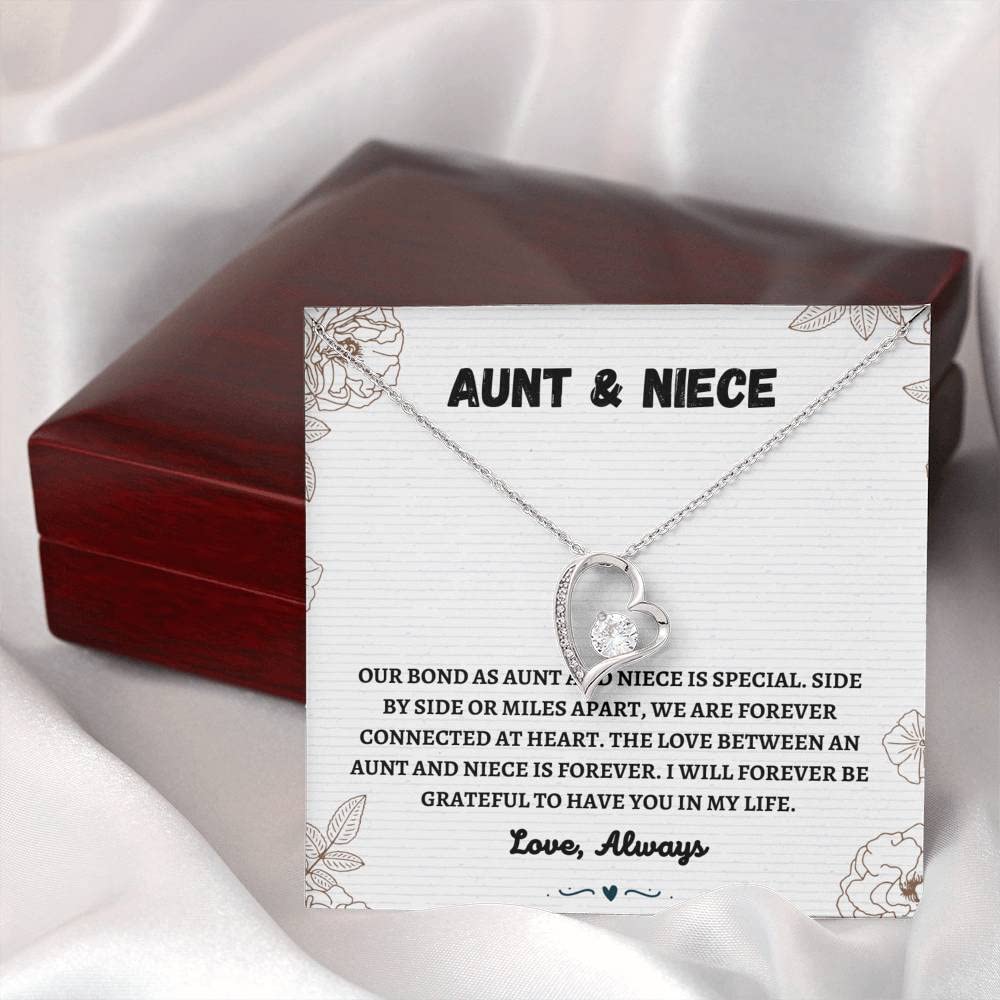 Forever Love Necklace - Heartfelt Gift for Aunt & Niece | Birthday, Christmas & Special Occasion Jewelry | Perfect for Family Bonding & Memorable Moments