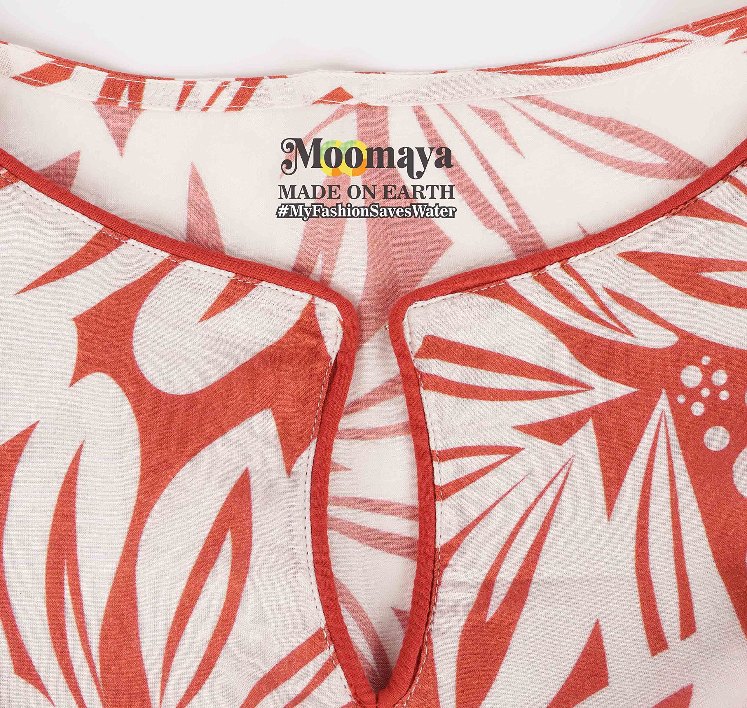 Moomaya Women's Short Kaftan Dress - Floral Printed Beach Cover Up, Swimsuit Cover Dress, Lightweight Summer Tunic for Pool, Vacation & Boho Outfits