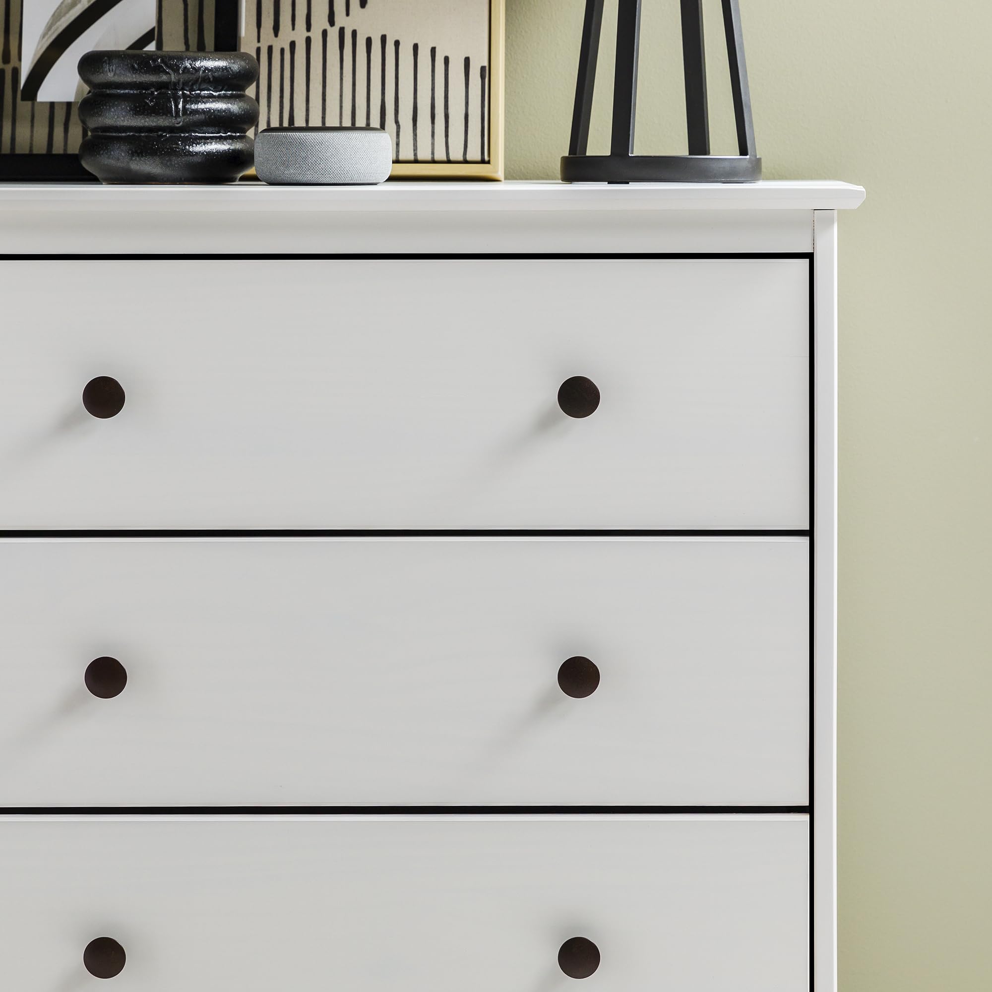 Walker Edison 4-Drawer Tall Wood Dresser - White, Bedroom Storage Organizer for Closet & Hallway | Perfect for Home, Office & Dorm Room Organization