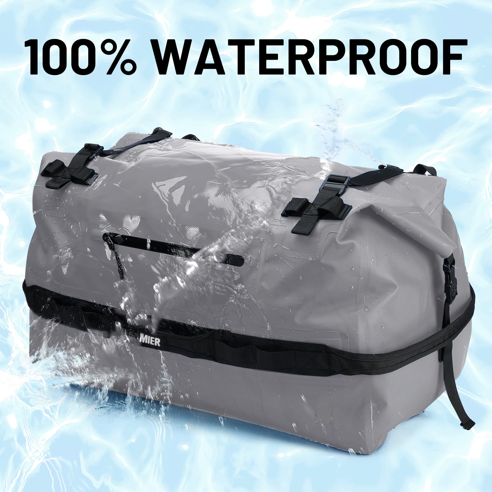 MIER Large Waterproof Duffel Bag Rolltop Dry Backpack - 60L/80L Durable Travel Duffle for Kayaking, Rafting, Boating, Swimming, Camping, Gym & Beach - Perfect for Outdoor Adventures & Water Sports