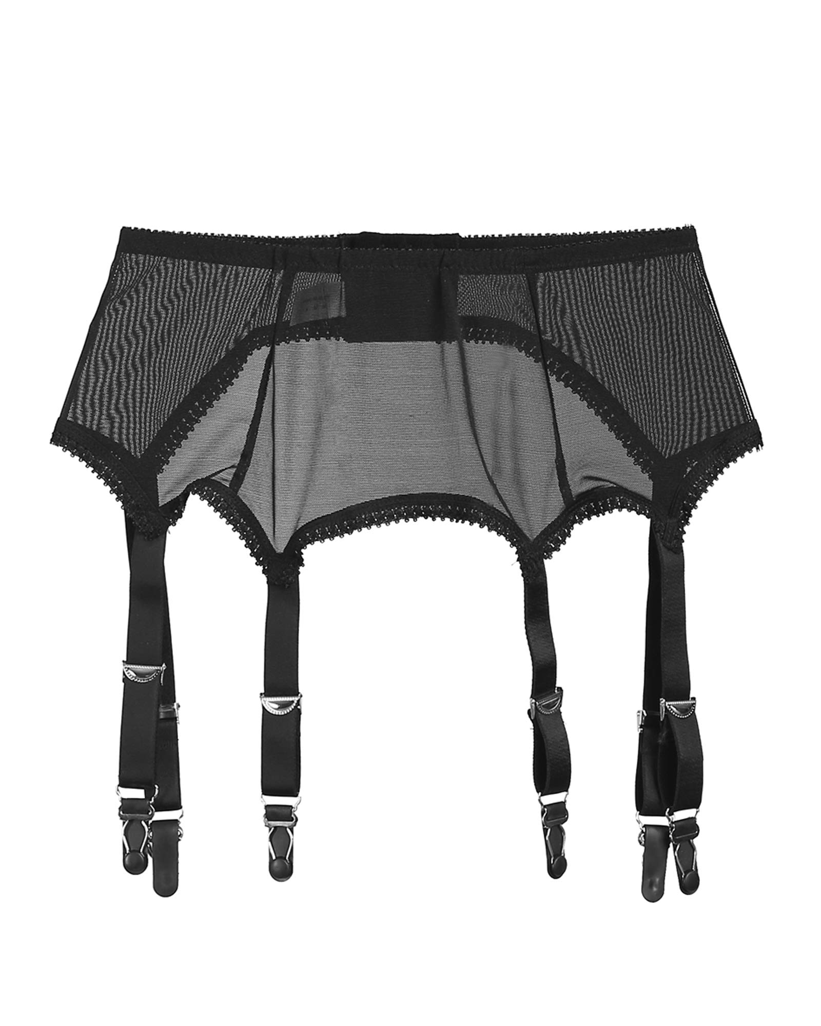 Sexy Women's Mesh Garter Belt - High Waist Suspender Belt with 6 Metal Clips for Stockings & Lingerie | Perfect for Bridal, Boudoir & Special Occasions