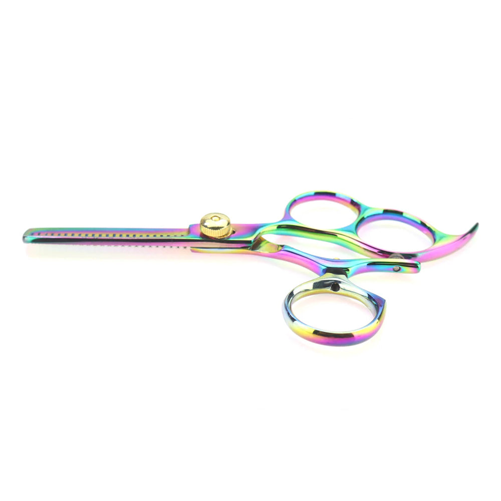 Professional 5-Inch Hair Cutting & Thinning Scissors Set - Titanium Finish, Right-Handed Shears for Stylists & Barbers - Perfect for Salon, Home Haircuts & DIY Styling