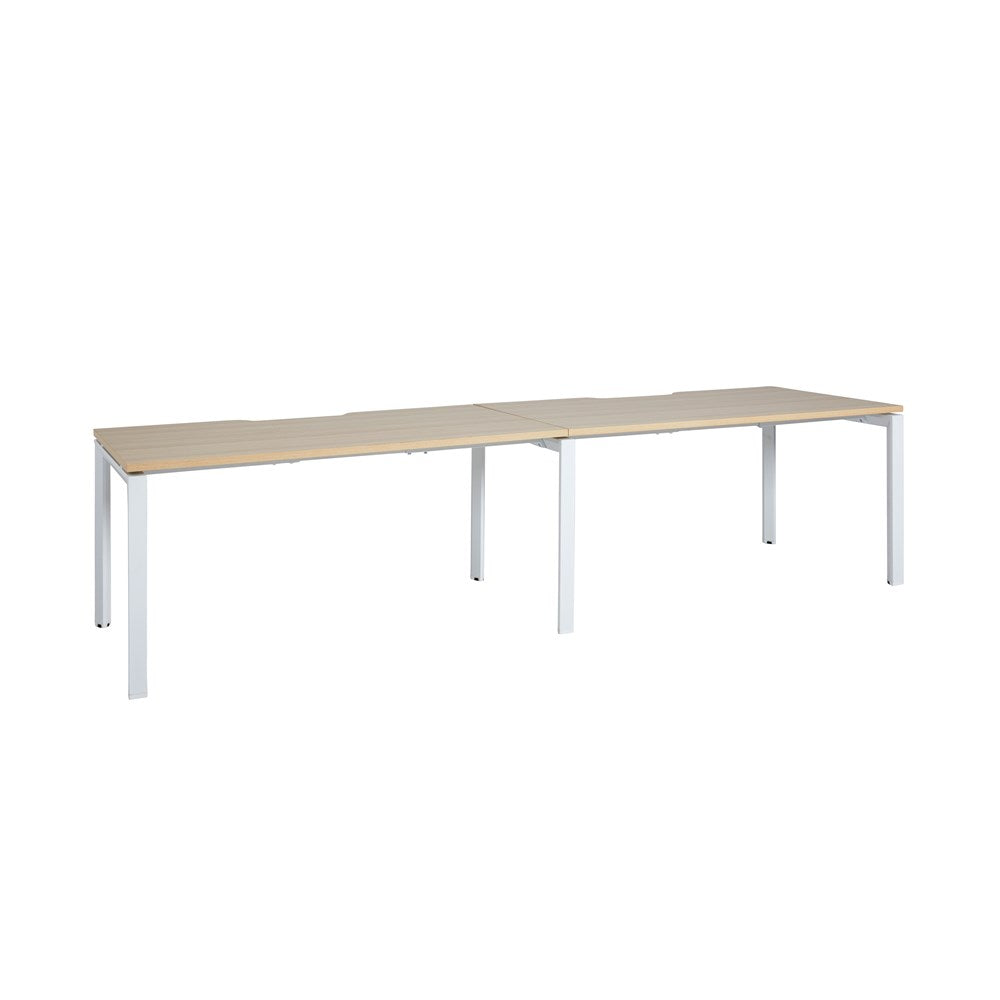 Novah 2-Person Shared Office Desk - Single Sided Workstation for Home & Office | Perfect for Coworking Spaces, Small Offices & Home Workspaces