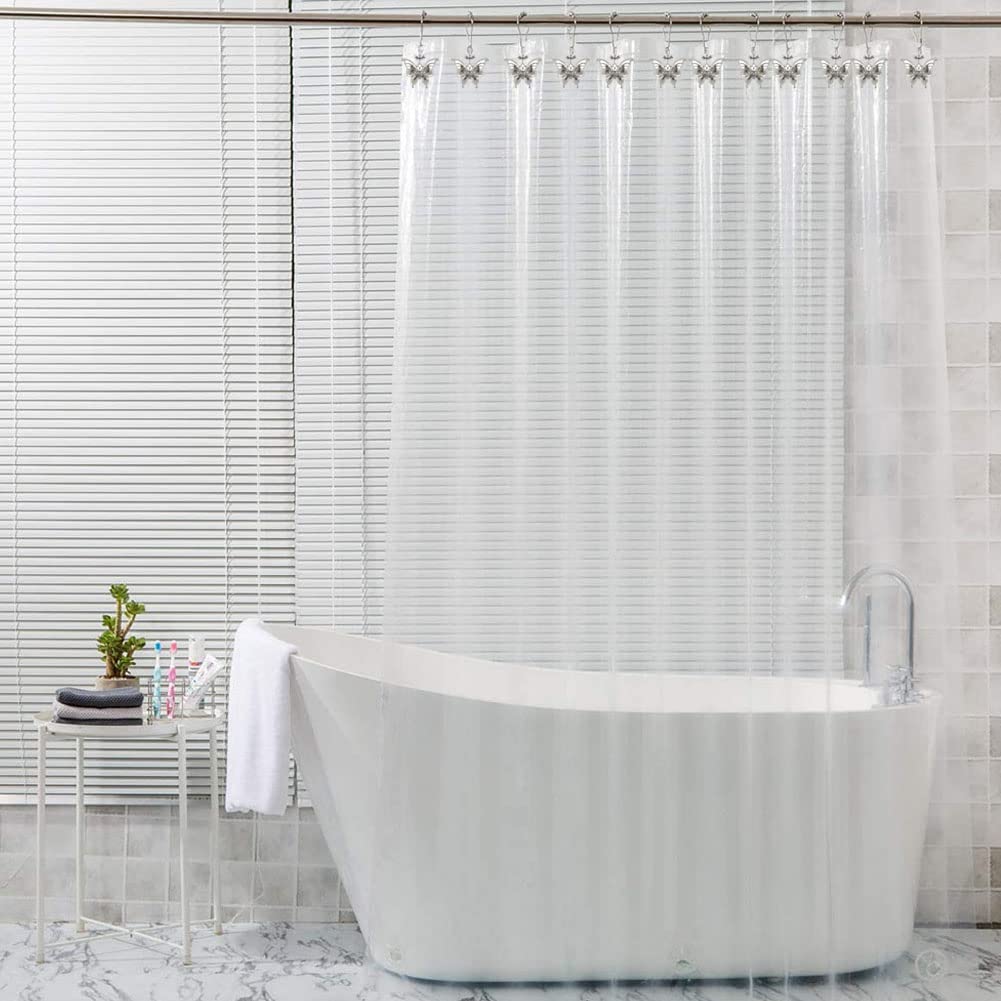 **Stainless Steel Butterfly Shower Curtain Hooks - Rust-Proof Silver Shower Rod Hangers with Floral Design, Set of 12 - Elegant Bathroom Accessories for Home & Hotel Decor**    *(Ideal for adding a touch of nature-inspired charm to bathrooms, guest rooms, or spa-style retreats!)*