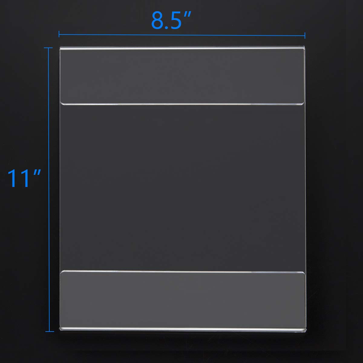 HIIMIEI 8.5x11 Acrylic Wall Sign Holder with 3M Tape (6 Pack + 30 Pack) - Clear Plastic Document Frames for Office, Retail, Restaurants & Home Decor