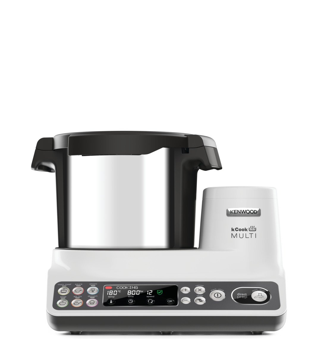 Kenwood Kcook Multi CCL401WH Smart Kitchen Robot - 5-in-1 Food Processor, Blender & Dough Maker (White/Black) | Perfect for Baking, Meal Prep & Healthy Cooking at Home