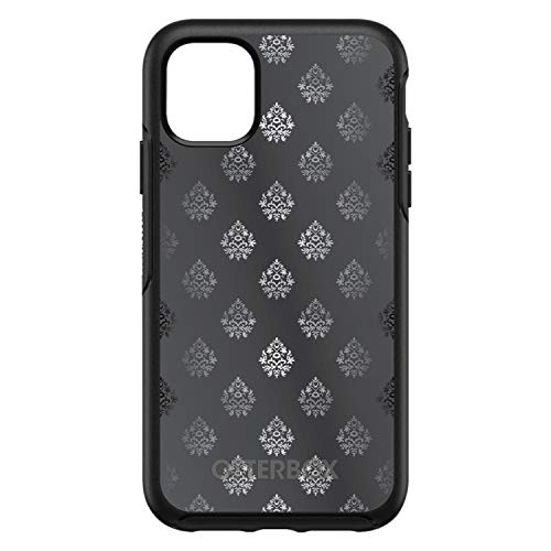 Silver Grey Black White Damask