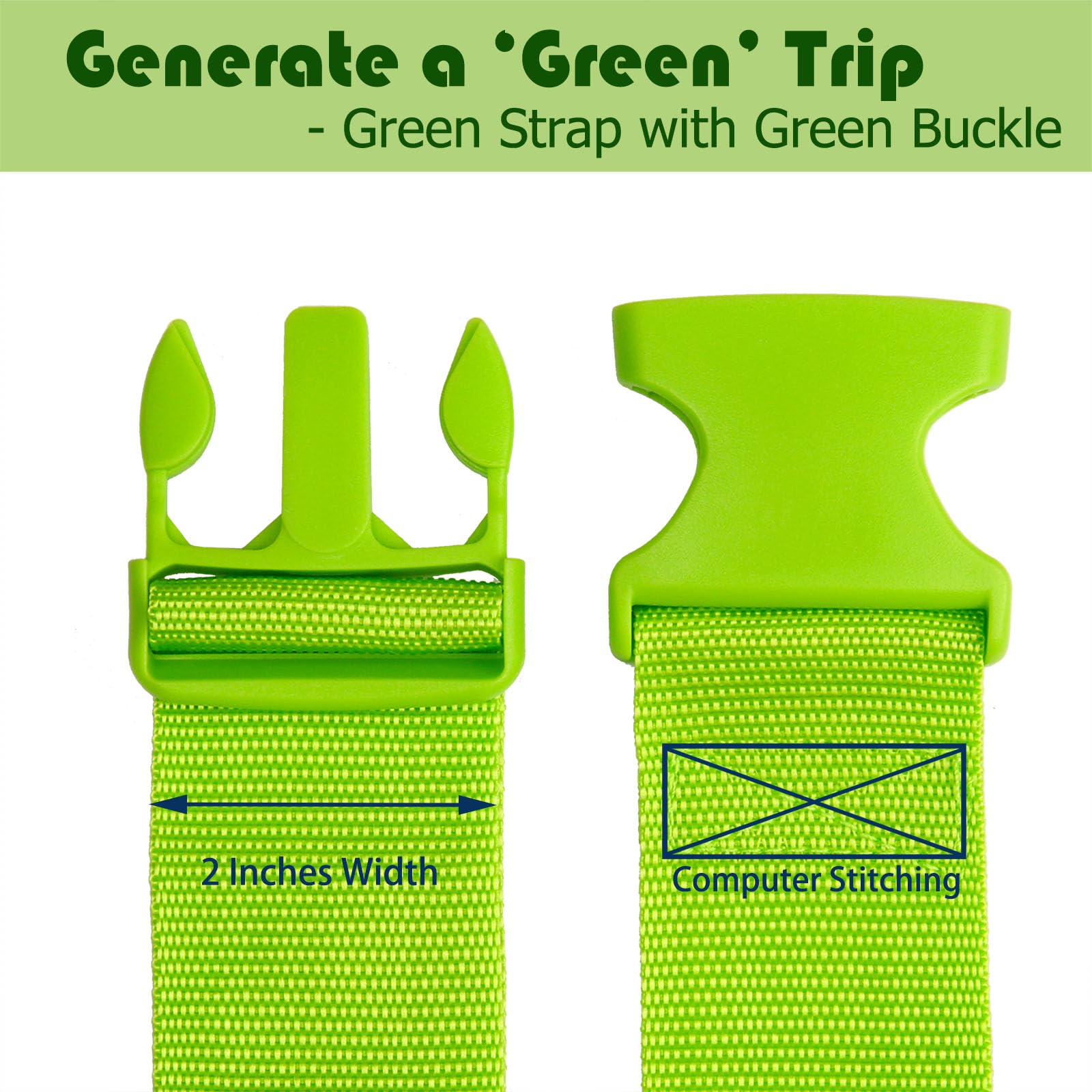 Heavy Duty Adjustable Luggage Straps for Suitcases, Uprights, Duffels & Travel Bags - 79