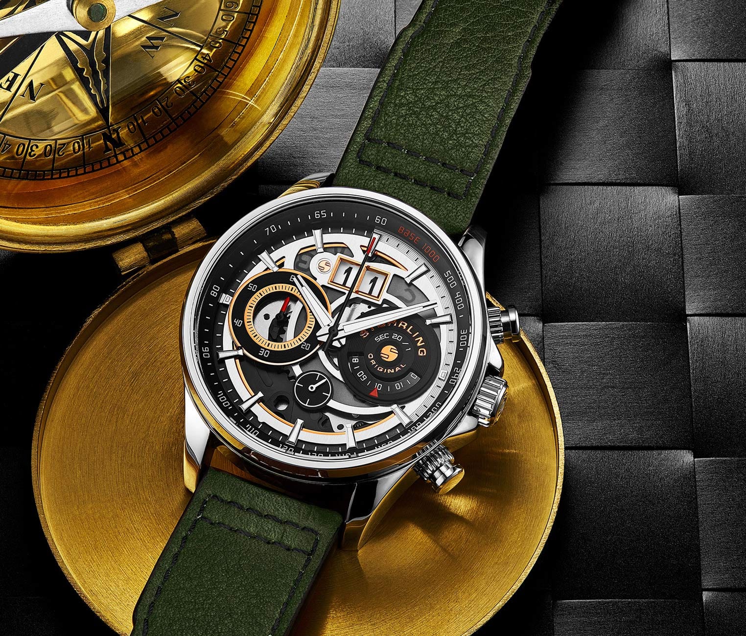 Ace Aviator Chronograph & Tachymeter 923 Quartz 45mm Men's Watch - Stylish Pilot Watch for Aviation Enthusiasts & Everyday Wear