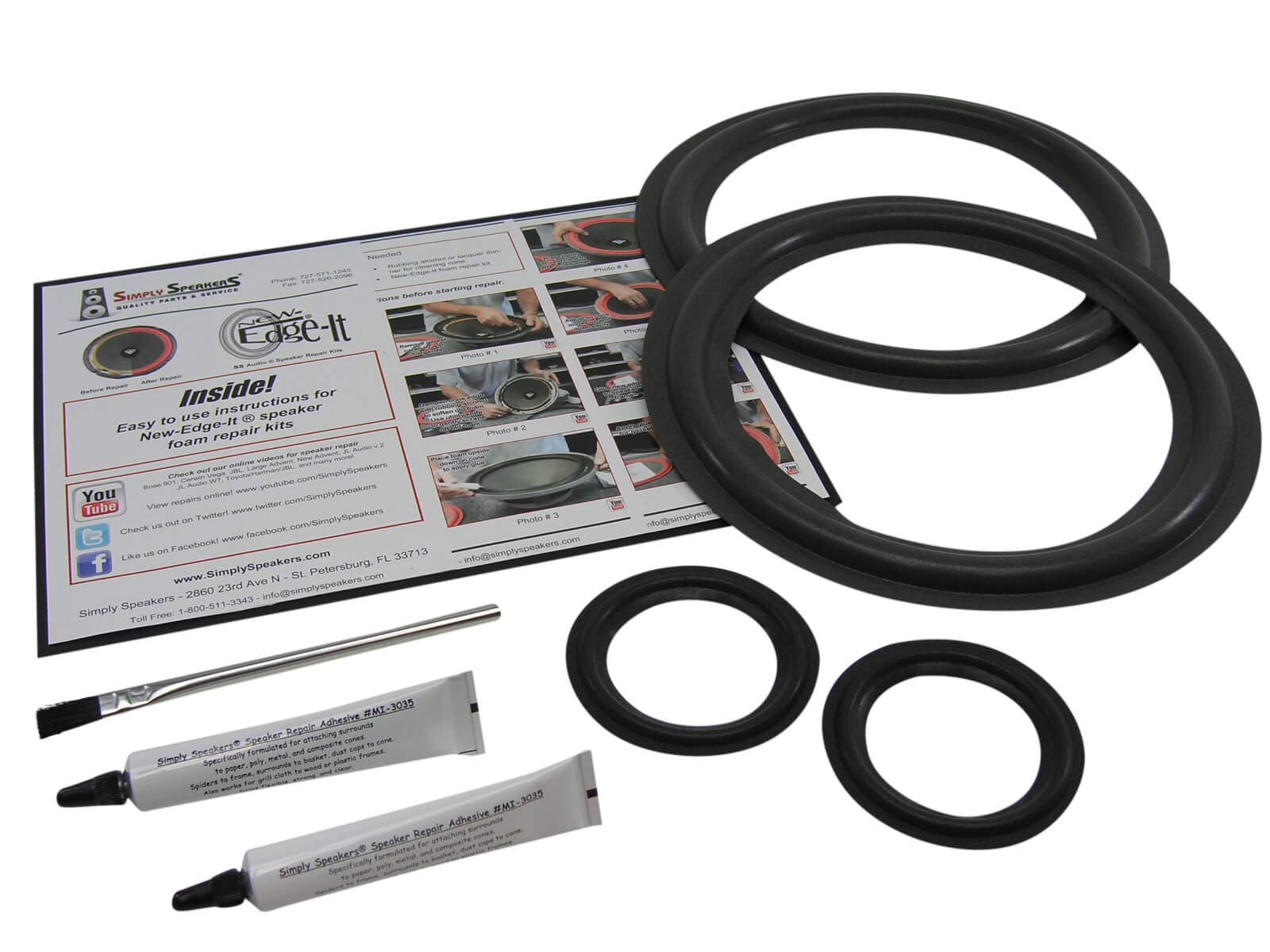 Simply Speakers Infinity RS-5000 Woofer & Midrange Repair Kit FSK-INF5000C - Perfect for Home Audio & Speaker Restoration Projects