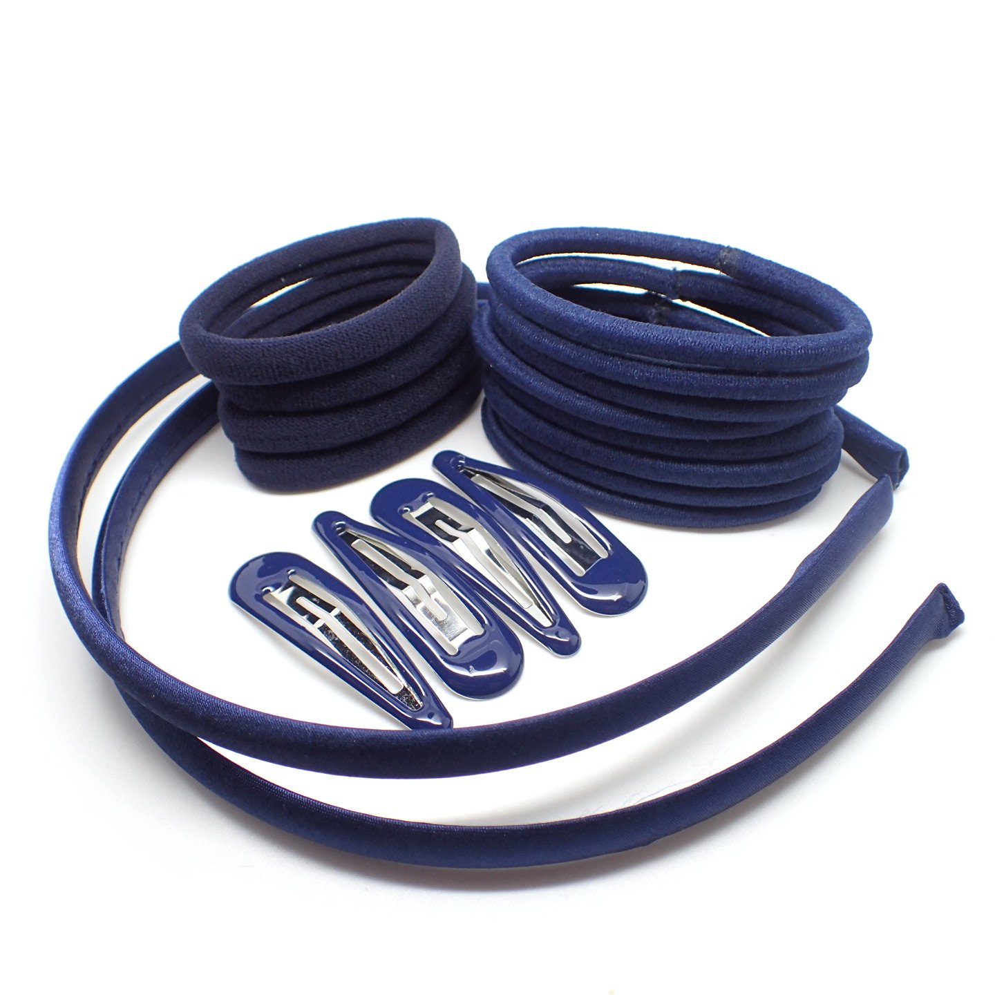 Topkids 26-Piece Girls Hair Accessories Gift Set - Hair Clips, Bands & More in Navy Blue | Perfect for School, Parties & Everyday Styling
