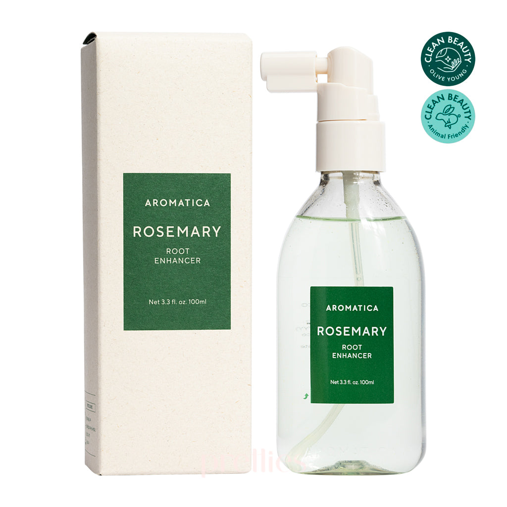 AROMATICA Rosemary Root Enhancer for Hair Growth - 100ml Natural Scalp Treatment for Thicker, Stronger Hair - Perfect for Daily Hair Care & Styling