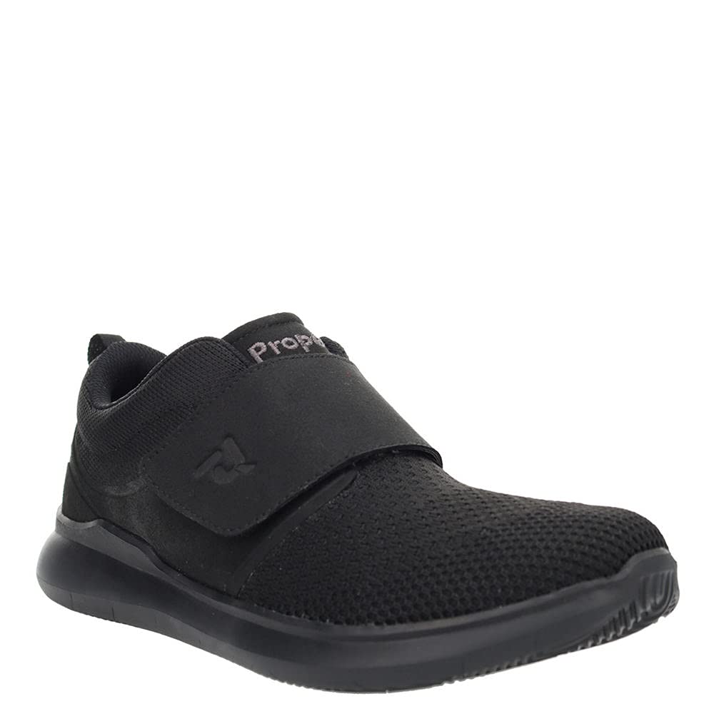 Propet Men's Viator Strap Walking Sneakers - Comfortable Black Athletic Shoes for Walking, Hiking & Travel | Perfect for Outdoor Activities & Daily Wear