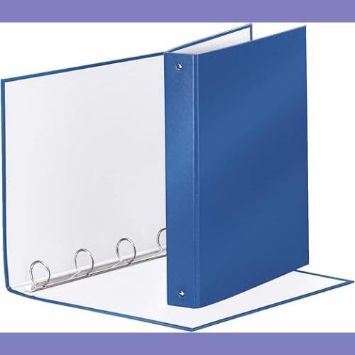 Esselte 4 cm Metallic Blue Ring Binder - Premium D-Ring Binder for School, Office & Home Organization | Holds Letter Size Paper, Ideal for Reports, Presentations & Document Storage