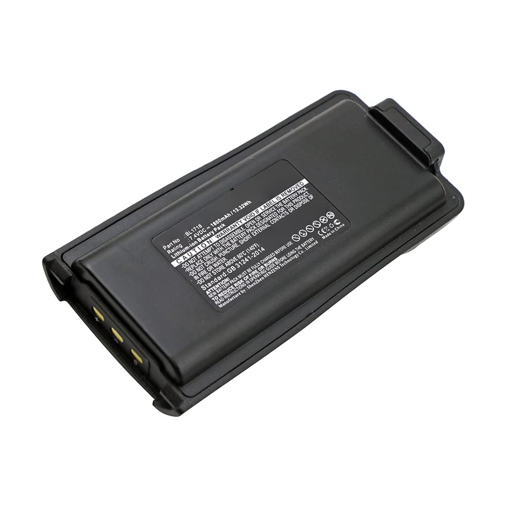 Synergy Digital 2-Way Radio Batteries - 3 Pack Li-ion 7.4V 1800mAh Replacement for HYT BL1718 Walkie Talkie | Long-Lasting Power for Construction, Security & Outdoor Adventures