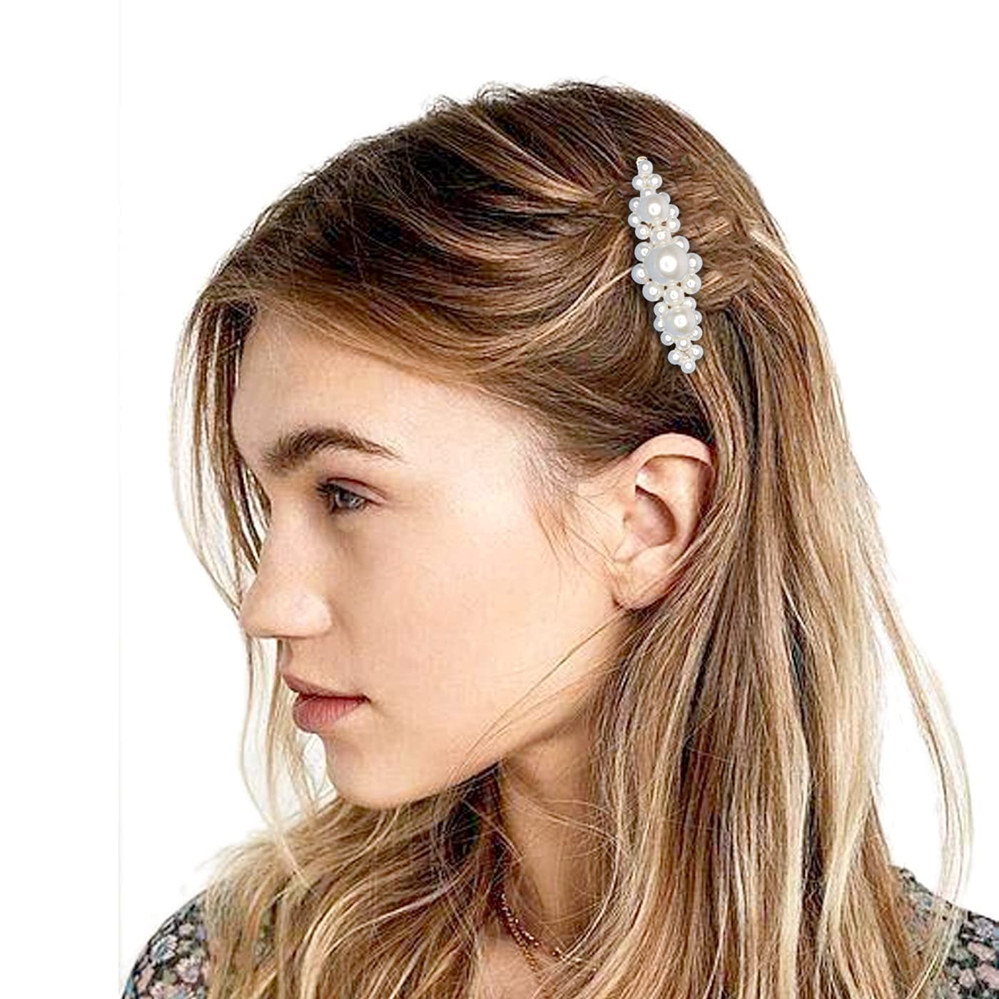 Boxo Pearl Hair Pins for Women and Girls - 6 Pack Elegant Hair Accessories for Parties, Weddings, and Everyday Styling
