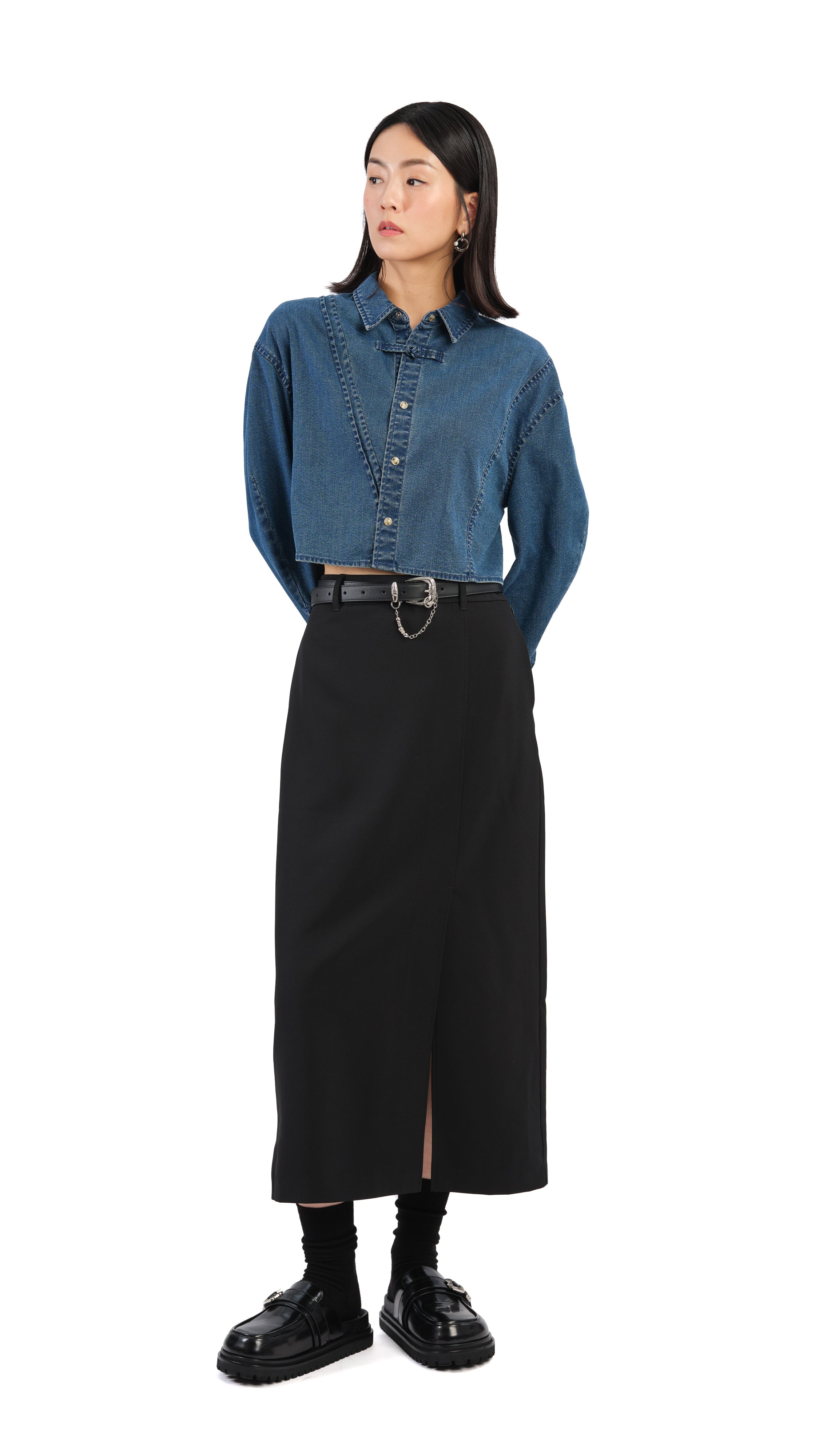 Elegant High Waist Pencil Skirt with Side Slit - Women's Office & Party Bodycon Dress for Work, Cocktail & Formal Events