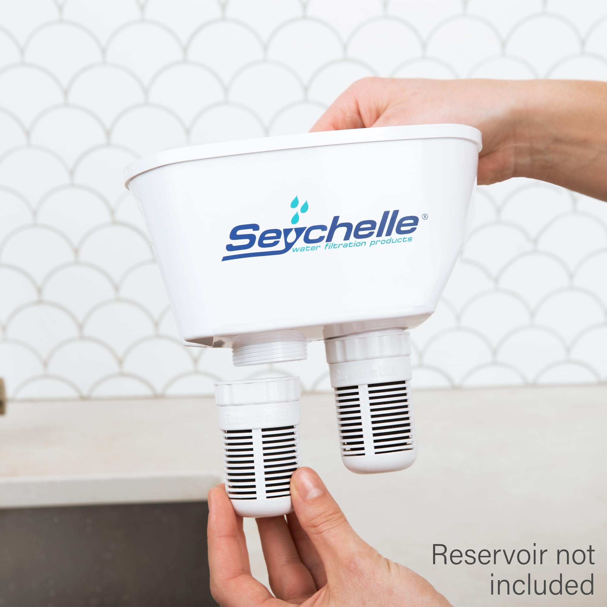 Seychelle pH2O Alkaline Water Filter Pitcher Replacement Cartridges - 2 Pack for Clean, Healthy Drinking Water at Home & Office
