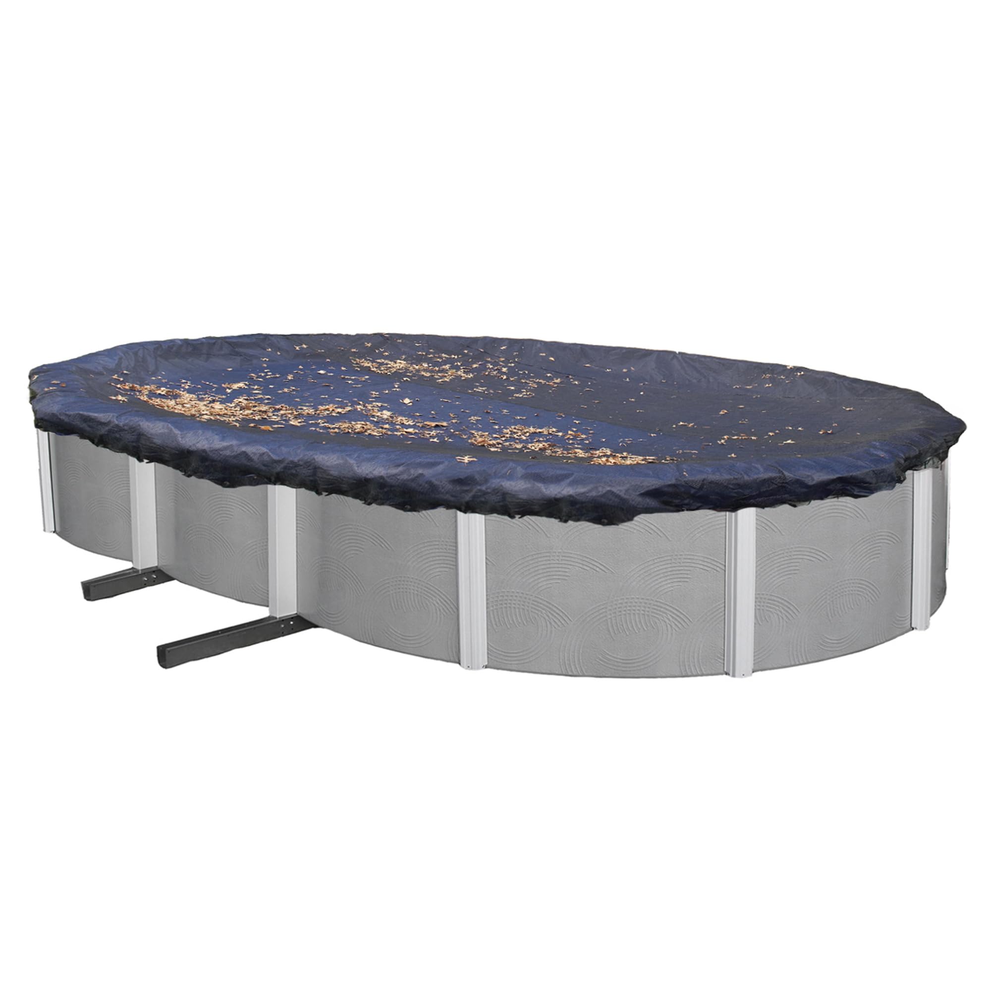 Blue Wave 18-ft x 34-ft Oval Leaf Net Above Ground Pool Cover - Heavy Duty Mesh Pool Cover for Inground & Above Ground Pools - Perfect for Fall & Winter Season Protection