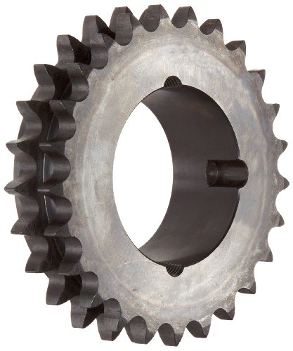 Hardened Teeth Martin Roller Chain Sprocket - Taper Bushed, Type B Hub, Double Strand, 60 Chain Size, 0.75