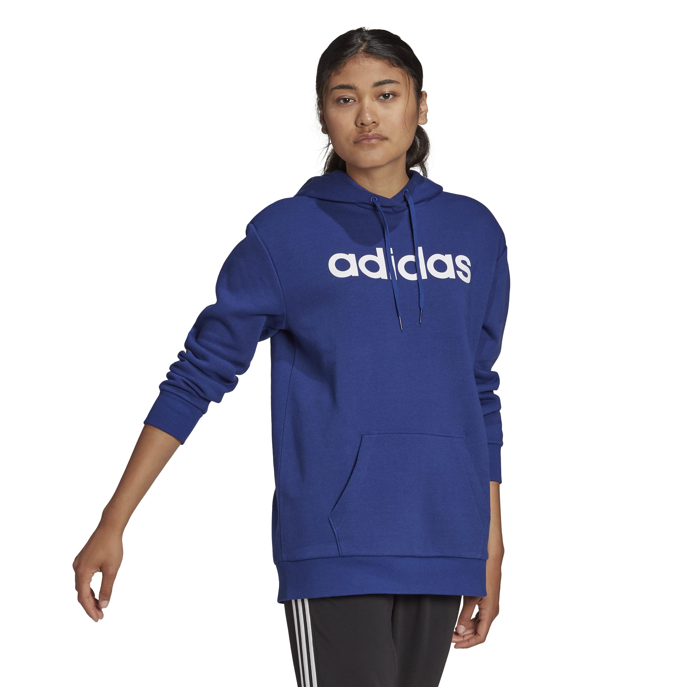 adidas Women's Essentials Oversized Fleece Hoodie - Soft Warm Pullover Sweatshirt for Casual Wear, Gym & Lounge